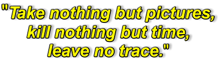 "Take nothing but pictures,  kill nothing but time,  leave no trace."