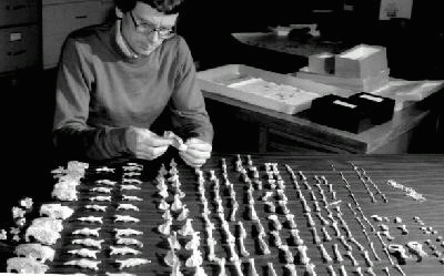 Dave Nagorsen with marmot bones on table